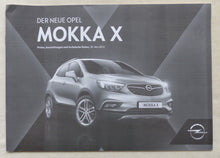 Lade das Bild in den Galerie-Viewer, Opel Mokka X - Preisliste MJ 2017 - Prospekt Brochure 05.2016
