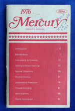 Lade das Bild in den Galerie-Viewer, Ford 1976 Mercury - US-Betriebsanleitung Handbuch Owner&#39;s Manual 11.1975 USA
