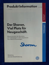 Lade das Bild in den Galerie-Viewer, VW Sharan TDI MJ 1996 interne Argumente - Prospekt Brochure 11/1995
