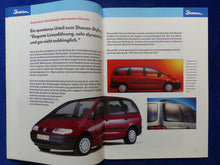 Lade das Bild in den Galerie-Viewer, VW Sharan Carat VR6 MJ 1996 interne Argumente - Prospekt Brochure 10.1995
