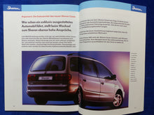 Lade das Bild in den Galerie-Viewer, VW Sharan Carat VR6 MJ 1996 interne Argumente - Prospekt Brochure 10.1995
