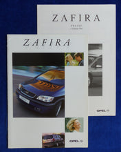 Lade das Bild in den Galerie-Viewer, Opel Zafira MJ 1999 - Prospekt Brochure + Preisliste 02.1999
