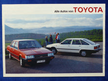 Lade das Bild in den Galerie-Viewer, Toyota Programm - Starlet Corolla Celica LandCruiser - Prospekt Brochure 04.1983
