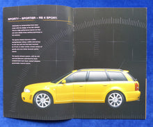 Lade das Bild in den Galerie-Viewer, Audi RS 4 Sport quattro Typ B5 - Prospekt Brochure 03.2001 englisch

