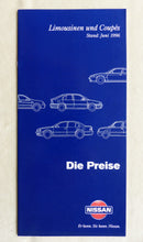 Lade das Bild in den Galerie-Viewer, Nissan Preisliste 1997 - Micra Almera Maxima Primera 200 SX - Prospekt 06.1996
