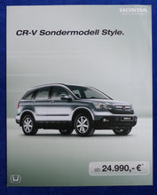 Lade das Bild in den Galerie-Viewer, Honda CR-V Sondermodell Style MJ 2009 - Prospekt Brochure 10.2008
