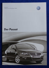 Lade das Bild in den Galerie-Viewer, VW Passat V6 FSI 4Motion - Preisliste MJ 2008 - Prospekt Brochure 10.2007
