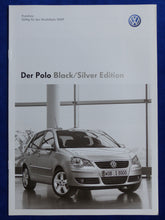 Lade das Bild in den Galerie-Viewer, VW Polo Black Silver Edition MJ 2009 - Prospekt Brochure + Preisliste 05.2008
