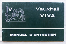 Lade das Bild in den Galerie-Viewer, Vauxhall Viva MJ 1966 - Manuel D'Entretien Betriebsanleitung 10.1965 Frankreich

