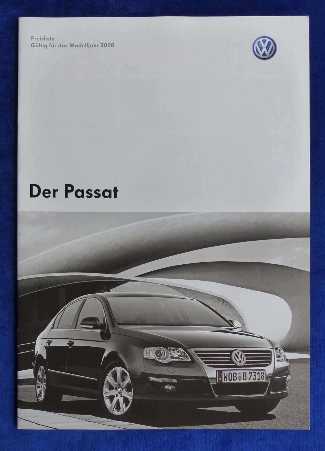 VW Passat Limousine - Preisliste MJ 2008 - Prospekt Brochure 12.2007
