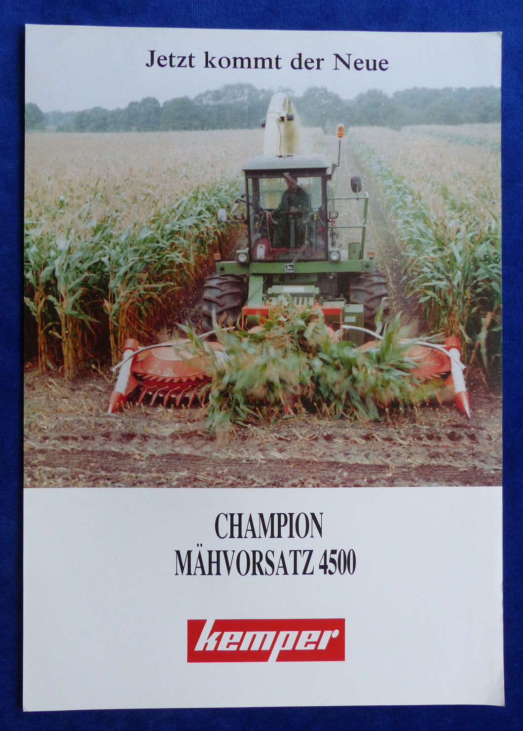 Kemper Champion Mähvorsatz 4500 - Prospekt Brochure 90er
