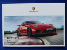 Lade das Bild in den Galerie-Viewer, Porsche 911 GT3 Typ 991.2 MJ 2018 - Hardcover Prospekt + Preisliste 09.2017
