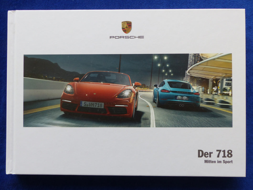 Porsche 718 Boxster Cayman S MJ 2018 - Hardcover Prospekt Brochure 03.2017