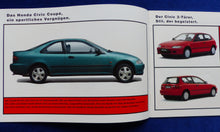 Lade das Bild in den Galerie-Viewer, Honda Programm 1995 - Civic CRX Accord Legend NSX - Prospekt Brochure 02.1995
