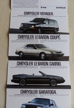 Lade das Bild in den Galerie-Viewer, Chrysler Saratoga LeBaron Voyager Jeep Wrangler - Prospekt Brochure 01.1991
