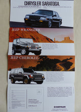 Lade das Bild in den Galerie-Viewer, Chrysler Saratoga LeBaron Voyager Jeep Wrangler - Prospekt Brochure 01.1991
