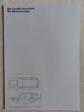 Lade das Bild in den Galerie-Viewer, Toyota Corolla Tercel 4x4 MJ 1992 - Prospekt + Daten &amp; Ausstattungen 03.1992
