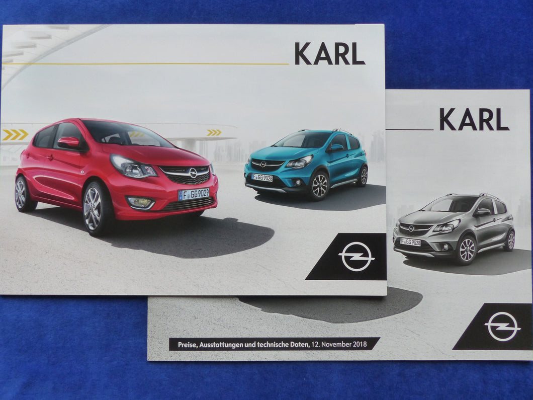 Opel Karl Rocks 120 Jahre MJ 2019 - Prospekt Brochure + Preisliste 11.2018