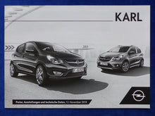Lade das Bild in den Galerie-Viewer, Opel Karl Rocks 120 Jahre MJ 2019 - Prospekt Brochure + Preisliste 11.2018
