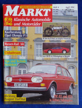Lade das Bild in den Galerie-Viewer, Oldtimer Markt Heft 4/1992 - VW 411 412 Ferrari 308 Opel Olympia Peugeot Alfa
