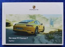 Lade das Bild in den Galerie-Viewer, Porsche 911 Carrera T Typ 991 MJ 2018 - Hardcover Prospekt Brochure 10.2017
