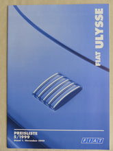 Lade das Bild in den Galerie-Viewer, Fiat Ulysse MJ 2000 - Prospekt Brochure + Daten + Preisliste 11.1999
