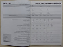 Lade das Bild in den Galerie-Viewer, Fiat Ulysse MJ 2000 - Prospekt Brochure + Daten + Preisliste 11.1999
