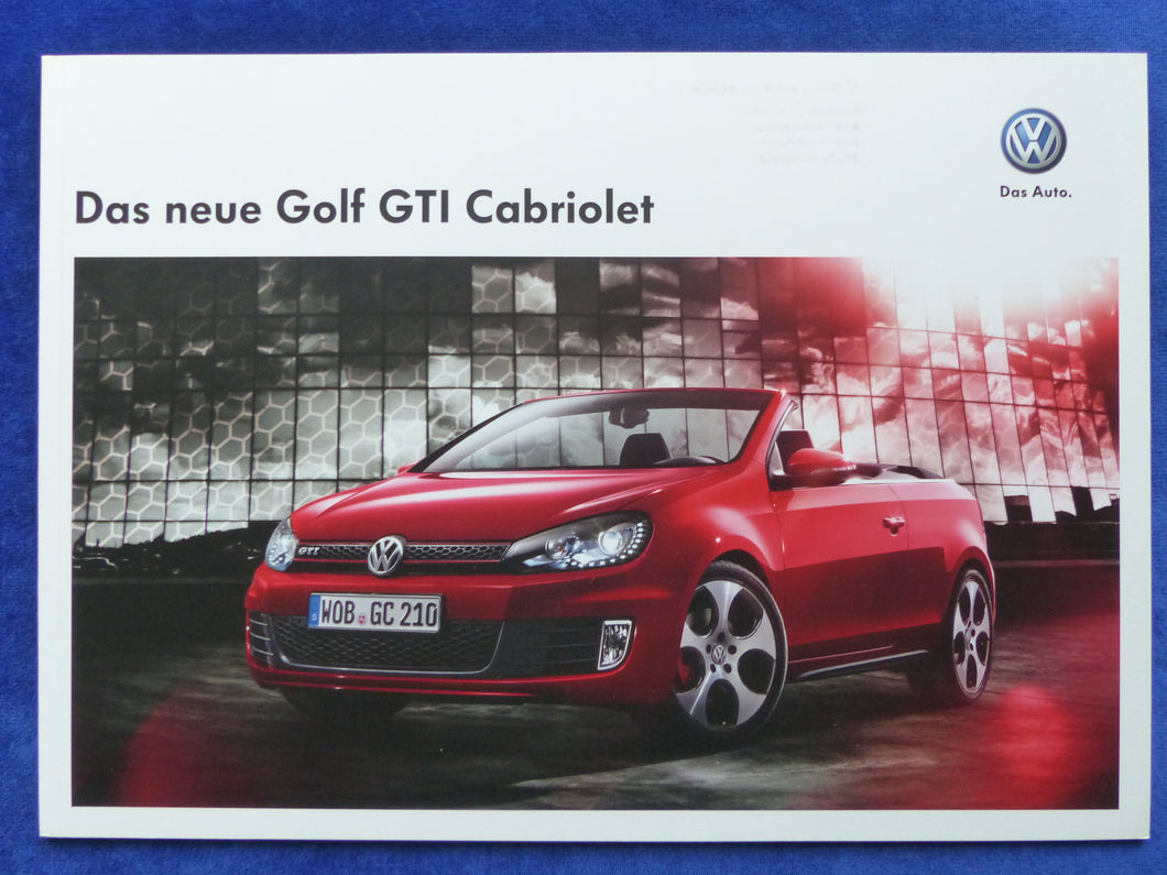 VW Golf GTI Cabrio MJ 2012 - Prospekt Brochure 03.2012