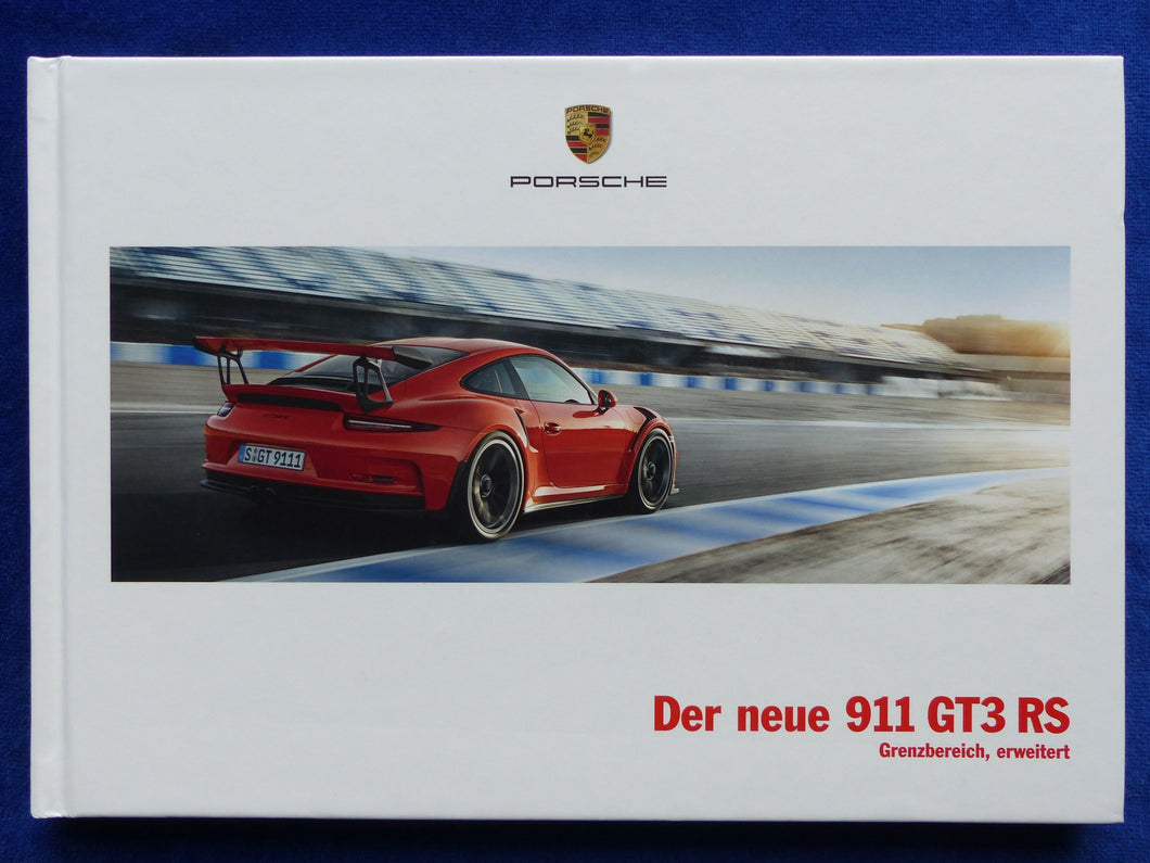 Porsche 911 GT3 RS Typ 991 MJ 2016 - Hardcover Prospekt Brochure 03.2015