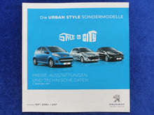 Lade das Bild in den Galerie-Viewer, Peugeot Urban Style 107 206 207 - Preisliste MJ 2011 - Prospekt Brochure 12.2010
