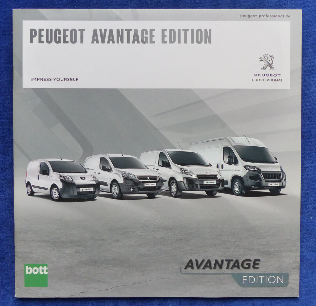 Peugeot Avantage Edition 2016 Bipper Partner Expert - Prospekt Brochure 05.2015