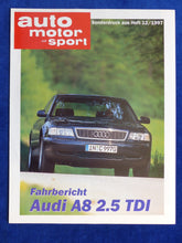 Lade das Bild in den Galerie-Viewer, Audi A8 2.5 TDI - Fahrbericht - Sonderdruck Auto Motor &amp; Sport Heft 12/1997
