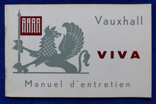 Lade das Bild in den Galerie-Viewer, Vauxhall Viva HA - Manuel d' entretien Betriebsanleitung 1964 Frankreich
