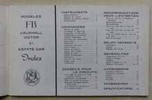 Lade das Bild in den Galerie-Viewer, Vauxhall FB Victor - Manuel D'Entretien Betriebsanleitung 1961 französisch
