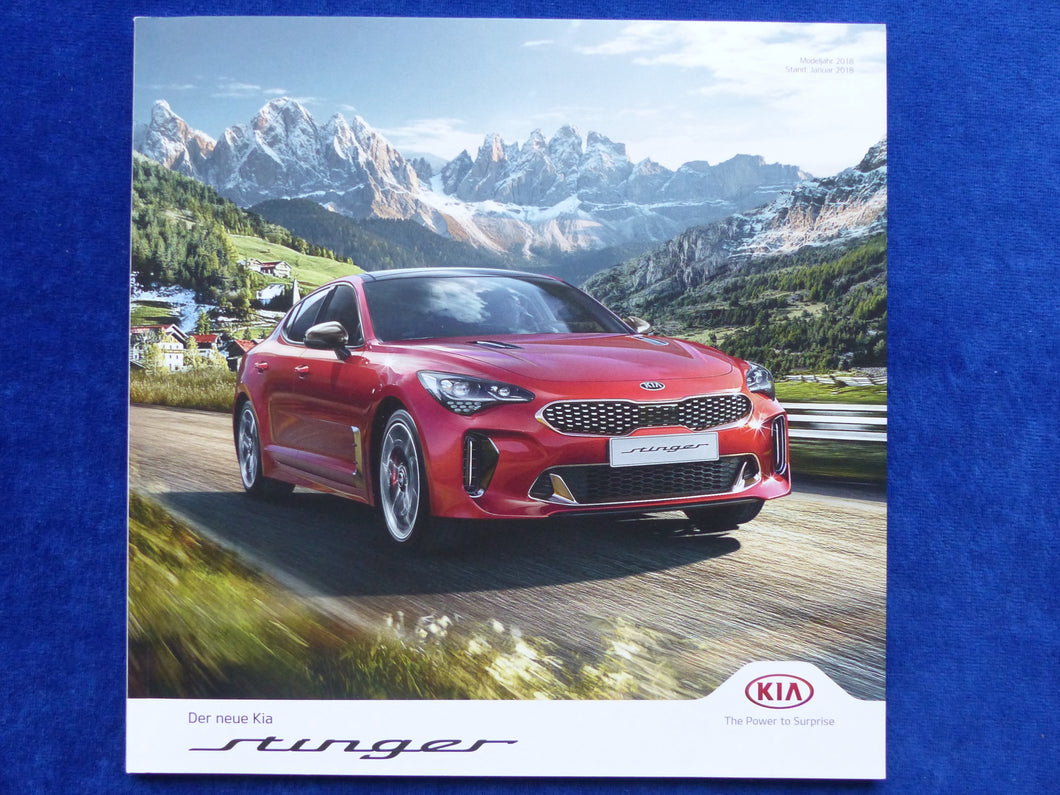 Kia Stinger GT V6 Twin-Turbo MJ 2018 - Prospekt Brochure 01.2018