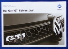 Lade das Bild in den Galerie-Viewer, VW Golf GTI Edition 35 - Preisliste MJ 2012 - Prospekt Brochure 10.2011
