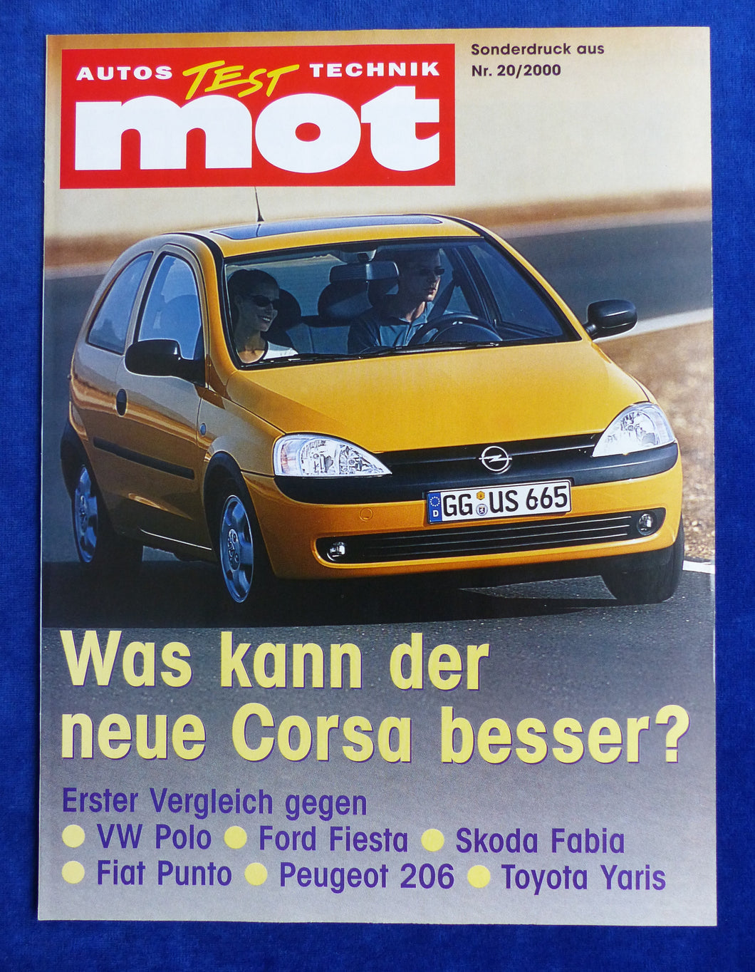 Opel Corsa VW Polo Ford Fiesta Skoda - Vergleichstest - Sonderdruck mot 20/2000