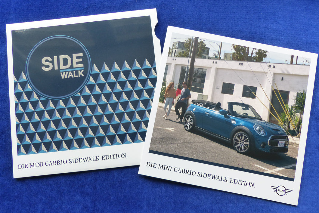 Mini Cabrio Sidewalk Edition MJ 2020 - Prospekt Brochure im Schuber 01.2020