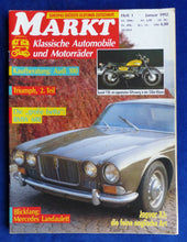 Lade das Bild in den Galerie-Viewer, Oldtimer Markt Heft 1/1992 - Jaguar XJ Suzuki T20 Audi 100 Triumph BMW 600

