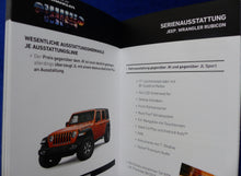 Lade das Bild in den Galerie-Viewer, Jeep Wrangler MJ 2019 Vorteile Intern Verkäufer-Info - Prospekt Brochure 08.2018
