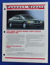 Lade das Bild in den Galerie-Viewer, Dodge 1995 Stratus Product Update Salesperson only - US-Prospekt Brochure USA
