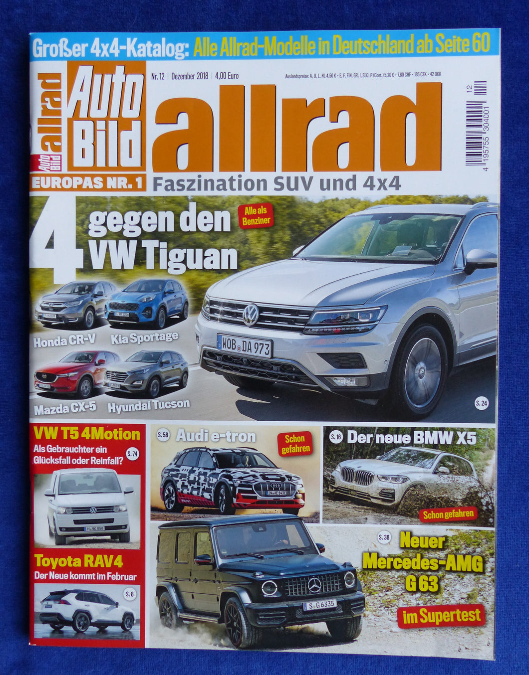 Auto Bild Allrad Heft 12/2018 - Mercedes G 63 AMG VW Tiguan T5 BMW X5 Audi Honda