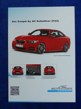 Lade das Bild in den Galerie-Viewer, AC Schnitzer BMW 2er Coupe Typ F22 MJ 2015 - Prospekt Brochure 10.2014
