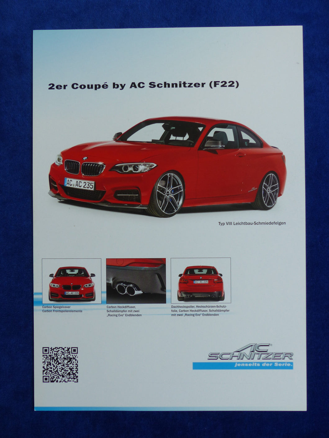 AC Schnitzer BMW 2er Coupe Typ F22 MJ 2015 - Prospekt Brochure 10.2014