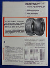 Lade das Bild in den Galerie-Viewer, Veith-Pirelli Cinturato Reifen Größen PKW - Presse-Information Nr. 106 von 1965
