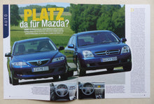 Lade das Bild in den Galerie-Viewer, Mazda 6 Opel Vectra - Vergleichstest - Sonderdruck ADAC motorwelt 8/2002
