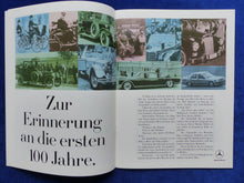 Lade das Bild in den Galerie-Viewer, Mercedes-Benz 100 Jahre Automobil Jubiläum - Prospekt Brochure 02.1986
