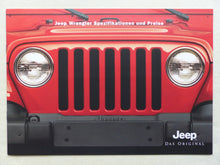 Lade das Bild in den Galerie-Viewer, Jeep Wrangler - Preiseliste MJ 2004 - Prospekt Brochure 08.2003
