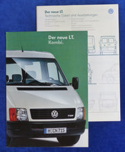 Lade das Bild in den Galerie-Viewer, VW LT Kombi TDI MJ 1997 - Prospekt Brochure + Daten &amp; Ausstattungen 09.1996
