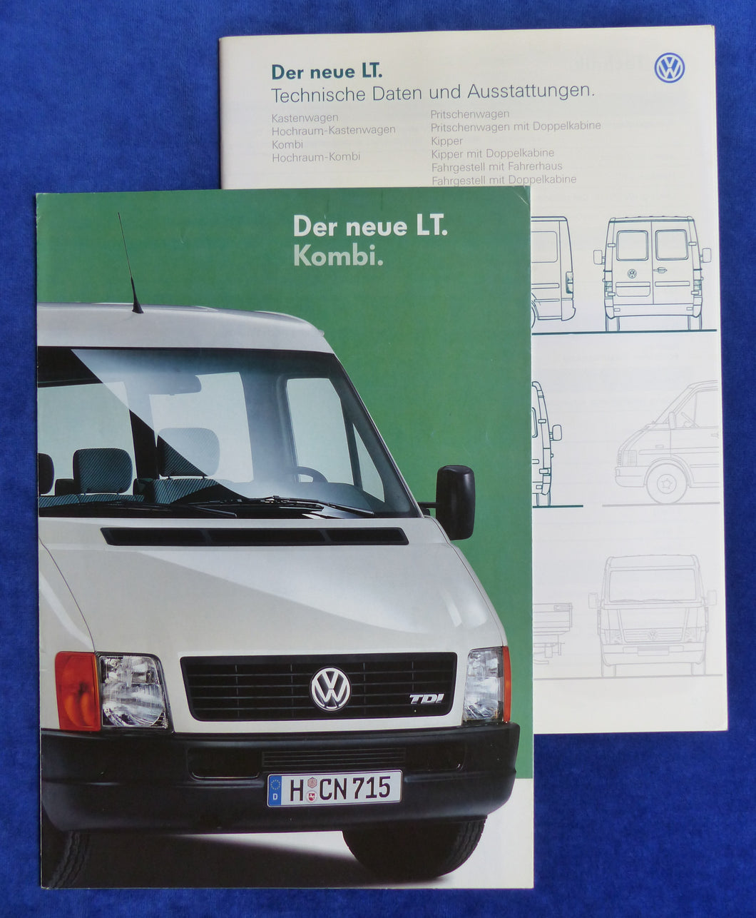 VW LT Kombi TDI MJ 1997 - Prospekt Brochure + Daten & Ausstattungen 09.1996